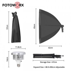 65cm Octagon Softbox Set