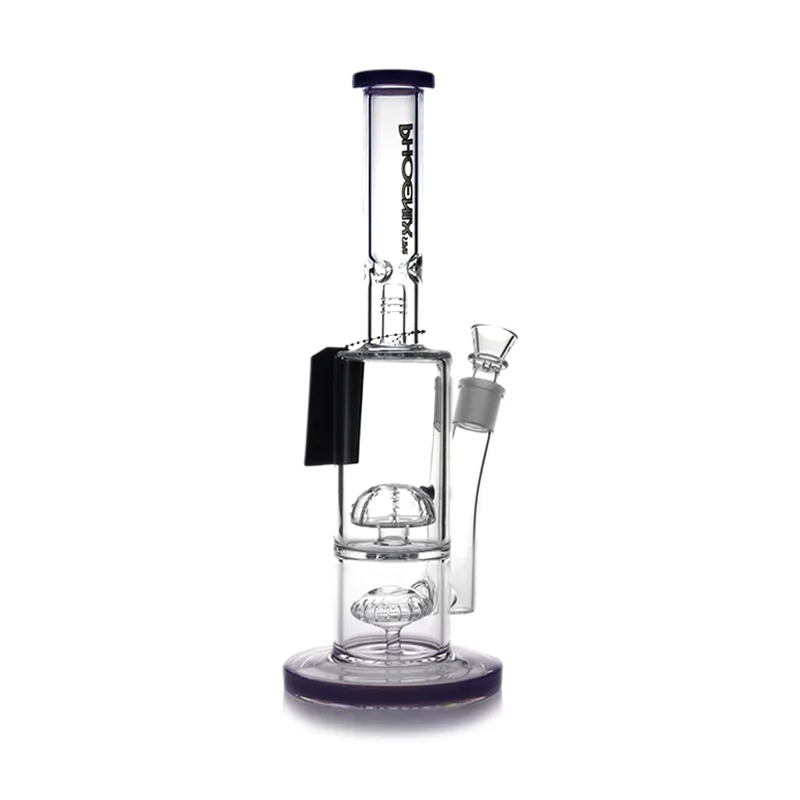 16 Inline Matrix Percolator Bong Glass Water Pipe Thick and Heavy - Blue  -SmokeDay