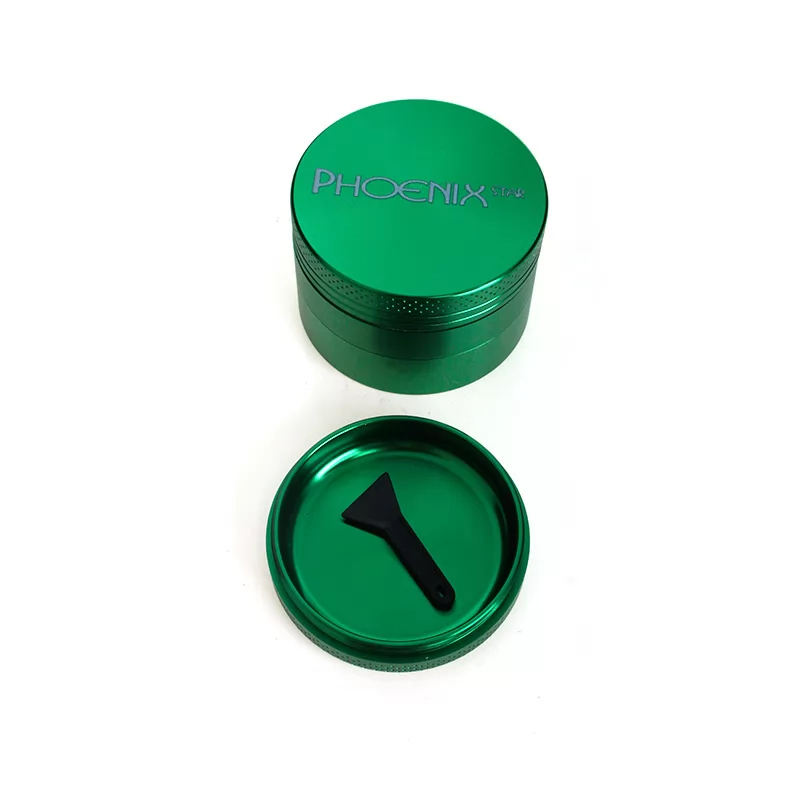 Phoenix 4-Piece Herb Grinder with Kief Chamber 2 Inch