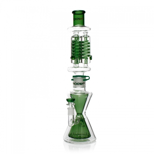 Phoenix Star 18 Inches Glycerin Bong with Triple Freezable Coil