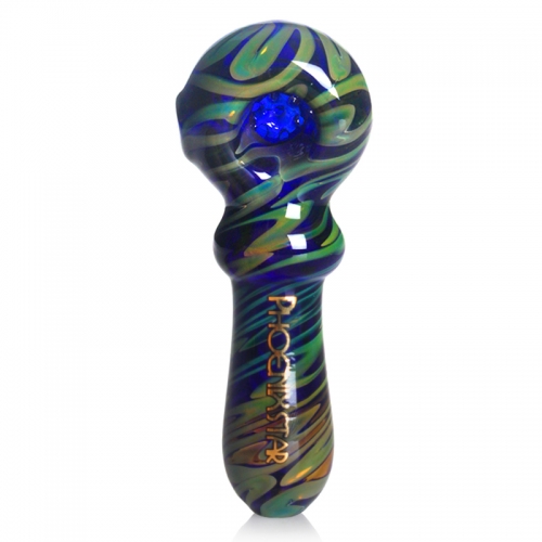 Phoenix Star Hand Pipe with 7-hole Glass Filter Screen & American Color Rod 4 Inches
