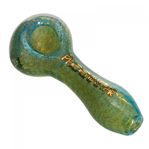 Phoenix Star Bubble Trap Hand Pipe With Silver Fumed 4 Inches