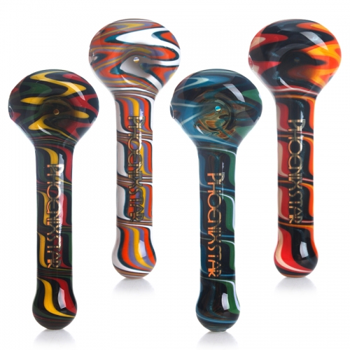 Phoenix Star New Glass Handpipes with American Color Rod 5.2 Inch