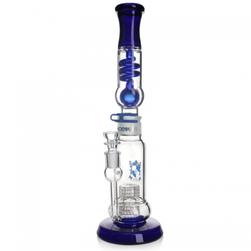 Phoenix Star Freezable Coil Bong with Double Matrix Perc 16 Inches
