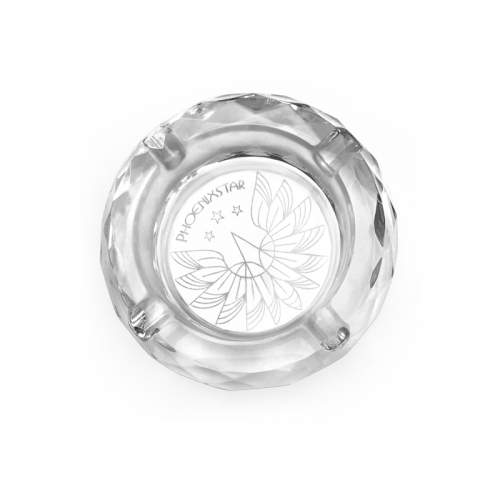 Phoenix Star Modern Glass Ashtray 4.5 Inches