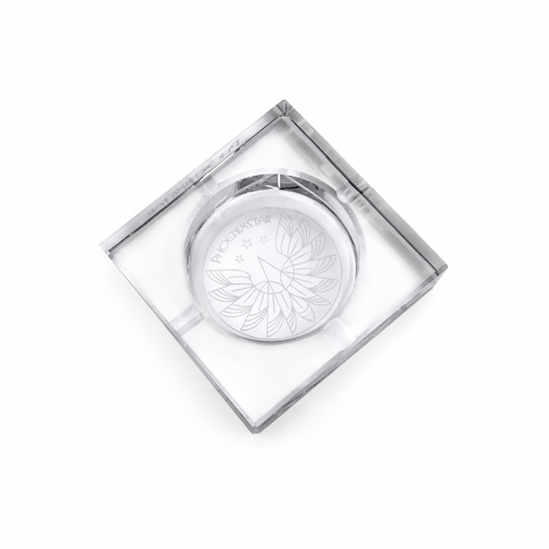 Phoenix Star Square Glass Ashtray 4 Inches
