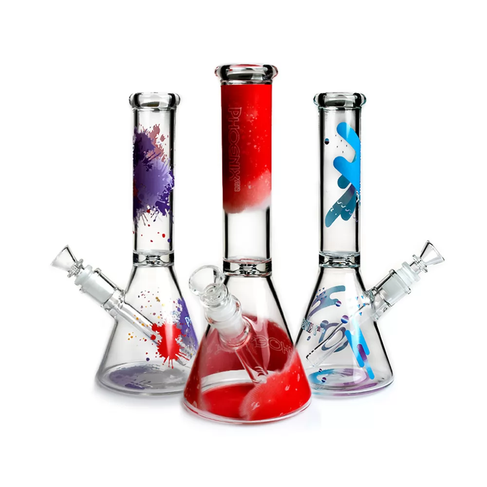 PHOENIX STAR Red Beaker Bong 10 Inches