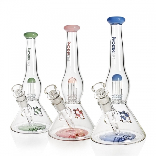 Double Perc Beaker Bong No Ice Catcher 10 Inches