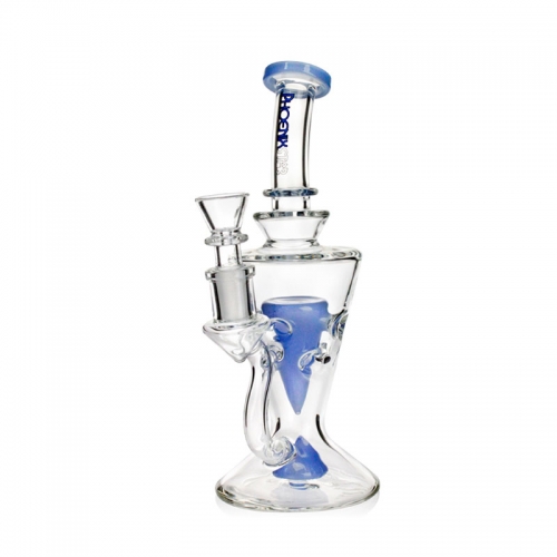 8.5-inch Glass Bubbler with Dual Percolators