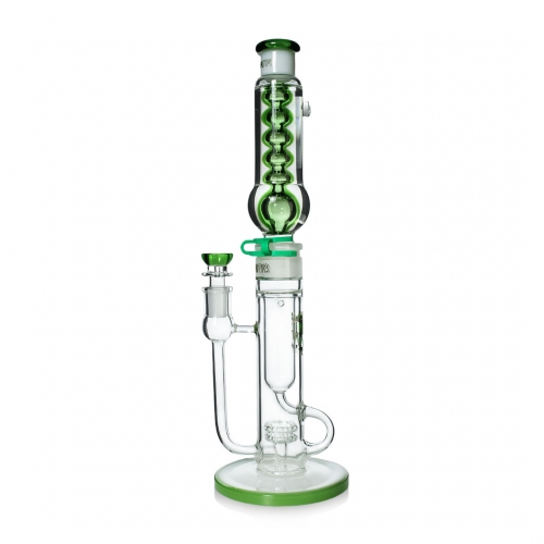 16" Freezable Glycerin Glass Straight Tube Bong with Showerhead Perc