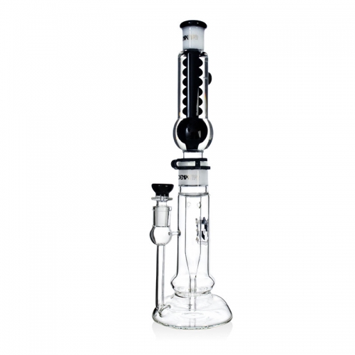 16-inch Freezable Glycerin Straight Bong with Honeycomb Perc & Recycler Base