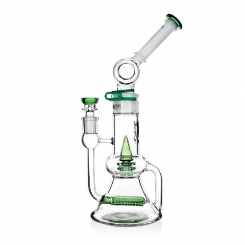 12.5-inch Water Bubbler Pipe with Showerhead & Dual Inline Percolator