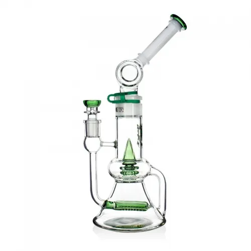12.5-inch Water Bubbler Pipe with Showerhead & Dual Inline Percolator