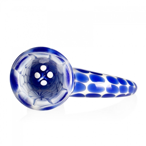 18mm Bong Bowl With Horn Handle and 4-Hole Screen for Sale