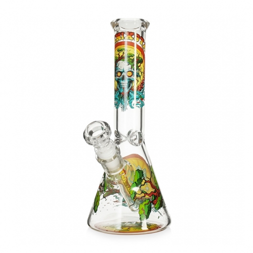 10" Decal Beaker Bong with Ice Catcher