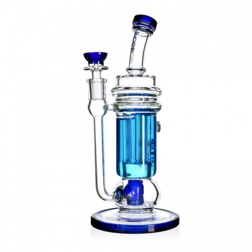 10.5" Freezable Glycerin Bubbler Water Pipe with Perc