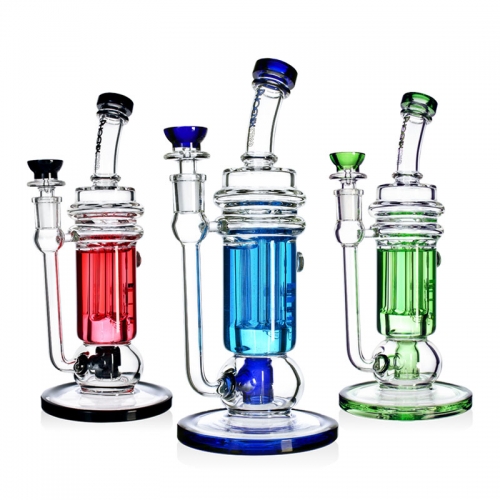 10.5" Freezable Glycerin Bubbler Water Pipe with Perc
