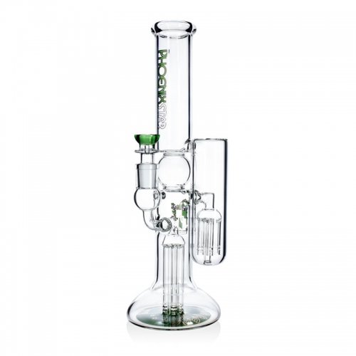 13.8" Double Perc Beaker Bong with Dual Chamber
