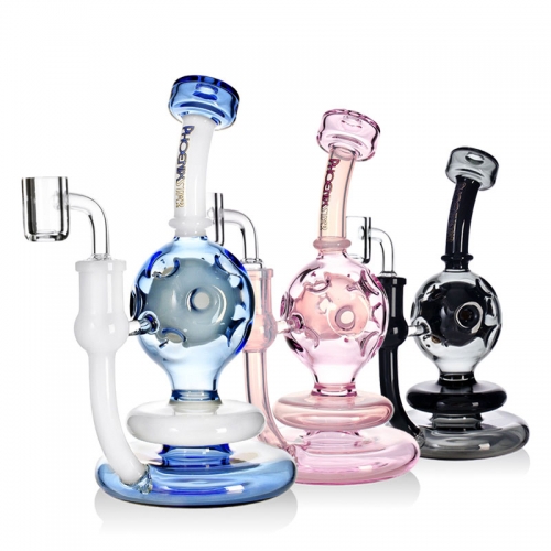 8" Mini Dab Rig Swiss Perc Ball Shape
