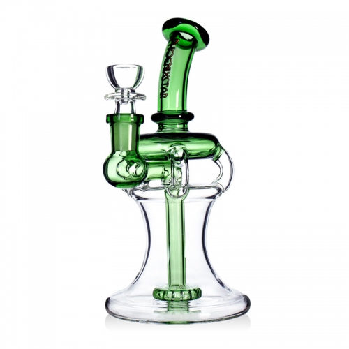 7.5" 4-Arm Recycler Bubbler Bong with Showerhead Perc