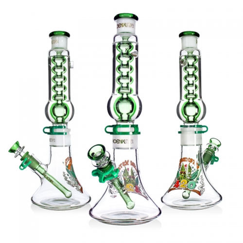13" Glycerin Beaker Bong Limited Edition 420 Graphic Print