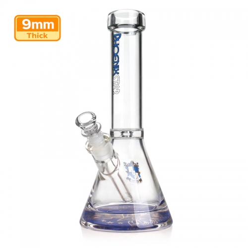 12" Super Thick 9mm Glass Beaker Bong with Ice Pinch