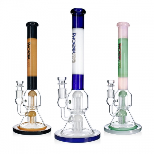 14.5" Double Perc Beaker Bong