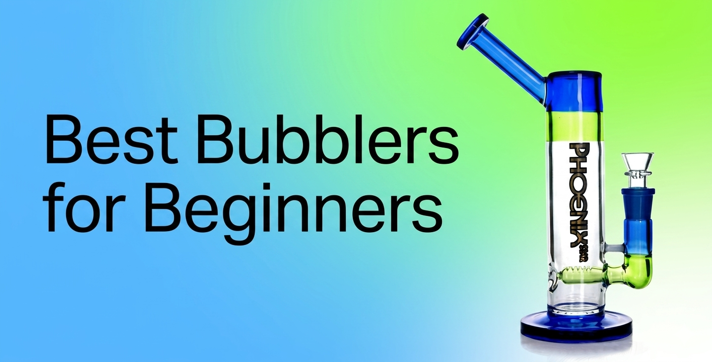 Collection of glass bubblers for beginners