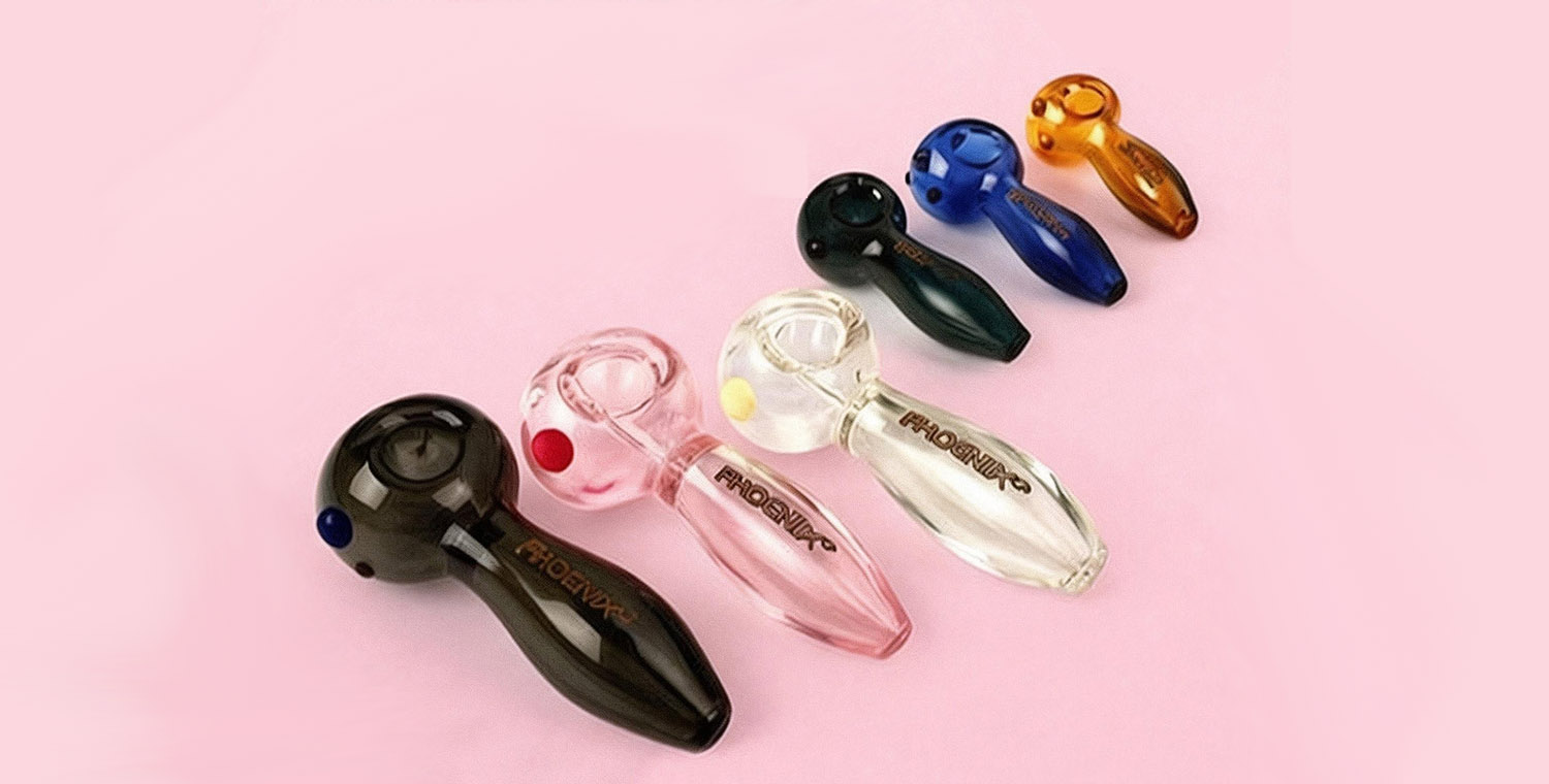 Colorful glass hand pipes collection