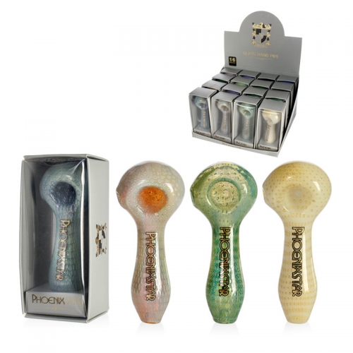 Phoenix Star Bubble Trap Hand Pipe With Silver Fumed 4 Inches