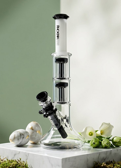double tree perc beaker bong