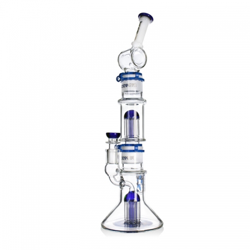 Double Perc Modular Beaker Bubbler Bong 18"