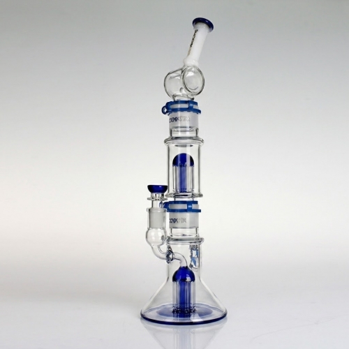 Double Perc Modular Beaker Bubbler Bong 18"
