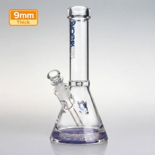 12" Super Thick 9mm Glass Beaker Bong with Ice Pinch