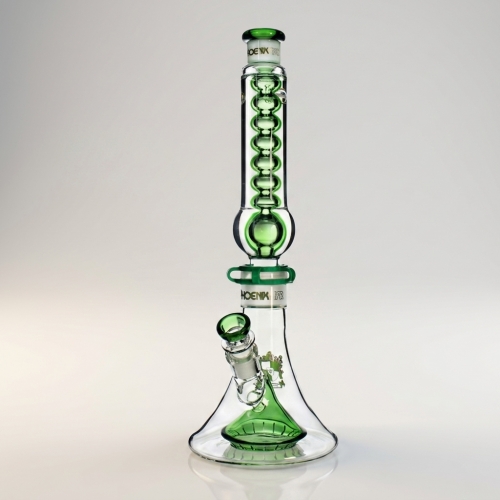 15" Freezable Glycerin Beaker Glass Bong Modular Design with Showerhead Perc