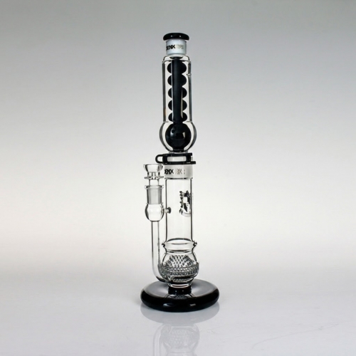 15.5" Freezable Glycerin Straight Tube Glass Bong with Ball Perc