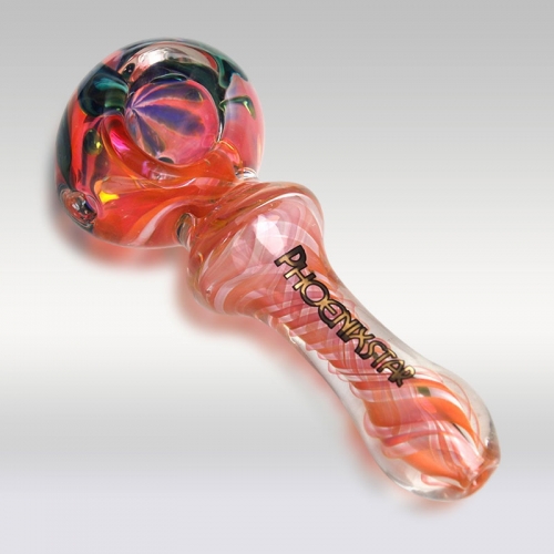Phoenix Star 4.3" Gold Fumed Glass Hand Pipe
