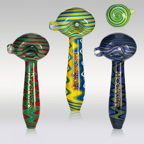Wig Wag Glass Spoon Pipe 4.5"