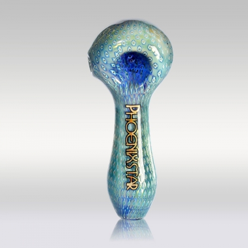 Phoenix Star Bubble Trap Hand Pipe With Silver Fumed 4 Inches