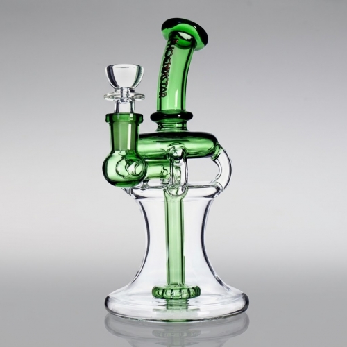 7.5" 4-Arm Recycler Bubbler Bong with Showerhead Perc