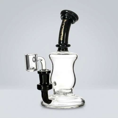 7-inch Glass Dab Rig with Quartz Banger & Turbine Perc