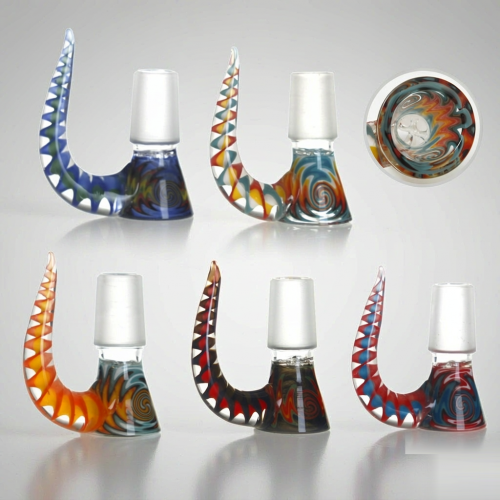 14mm 18mm Bong Bowl with 4-hole Glass Filter Screen