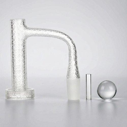 14mm Sandblast Terp Slurper Quartz Banger Set with Carb Cap & Pillar
