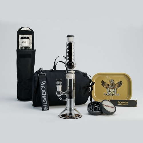 Discreet Tree Perc Bong Travel Kit with Herb Grinder