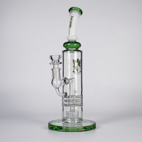 4 Perc Straight Tube Bong 11.8"