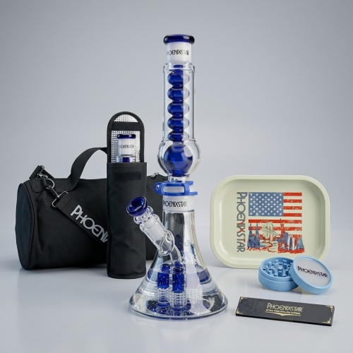 Glycerin 4 Perc Bong Complete Travel Kit