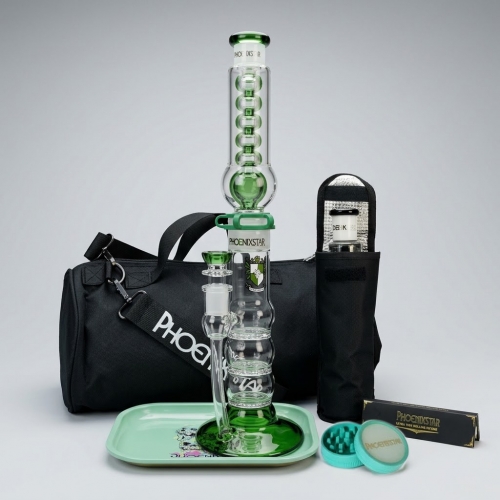 Triple Honeycomb Perc Bong Travel Kit