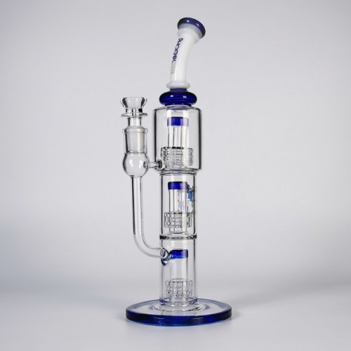 14" Triple Matrix Perc Straight Tube Bong