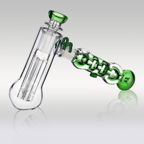 7.5" Hammer Glass Bubbler with Freezable Coil & 5-Arm Tree Perc