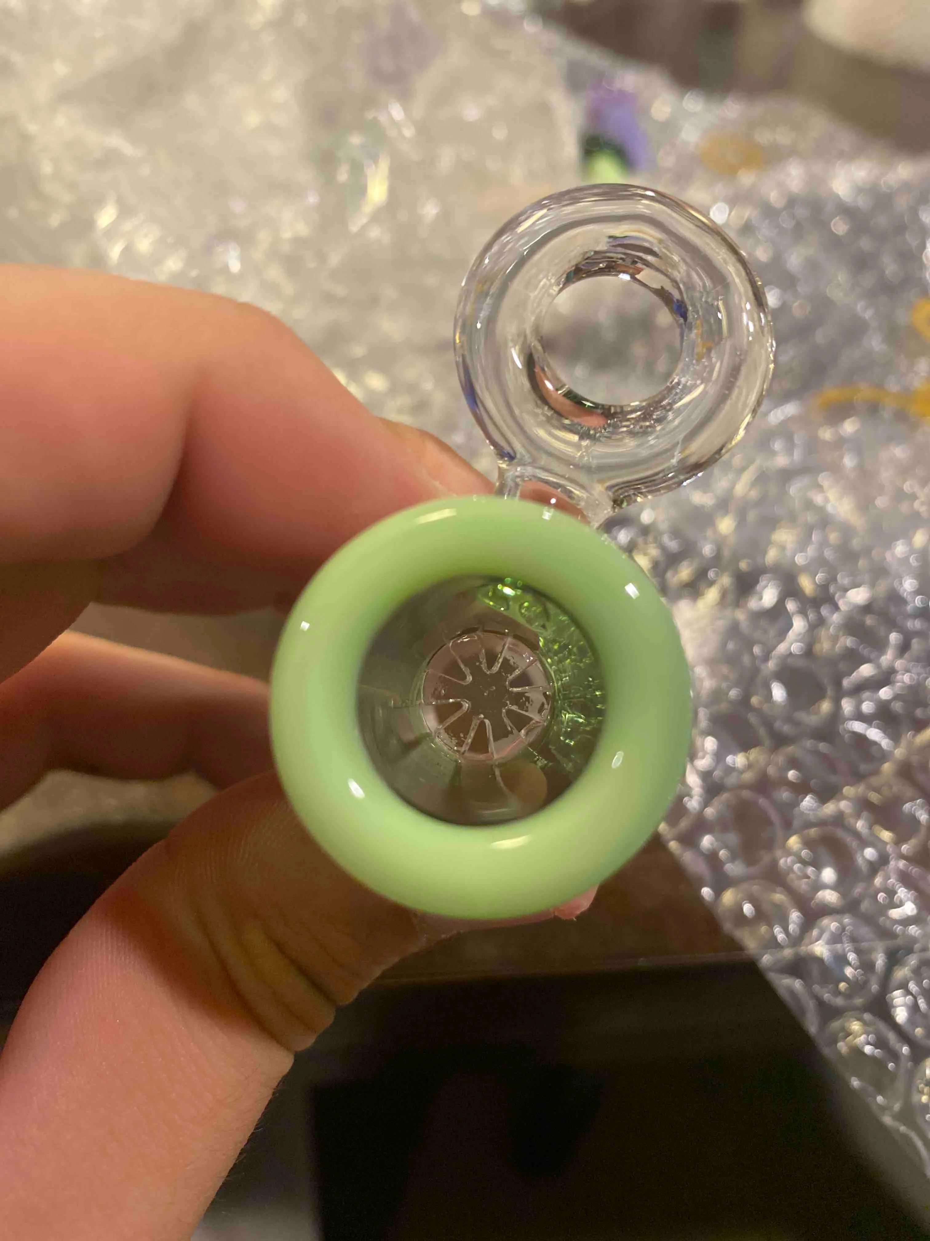 Phoenix Star 14mm Glass Bong Bowl With 7-hole Glass Filter Screen